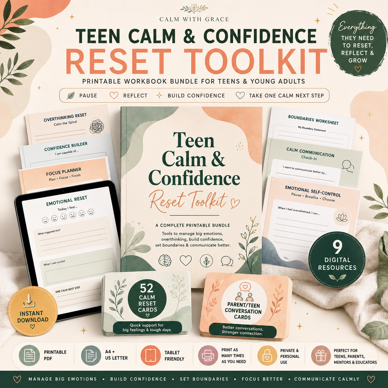 Teen Calm & Confidence Reset Toolkit 🌿
